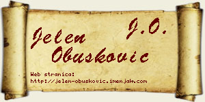Jelen Obušković vizit kartica